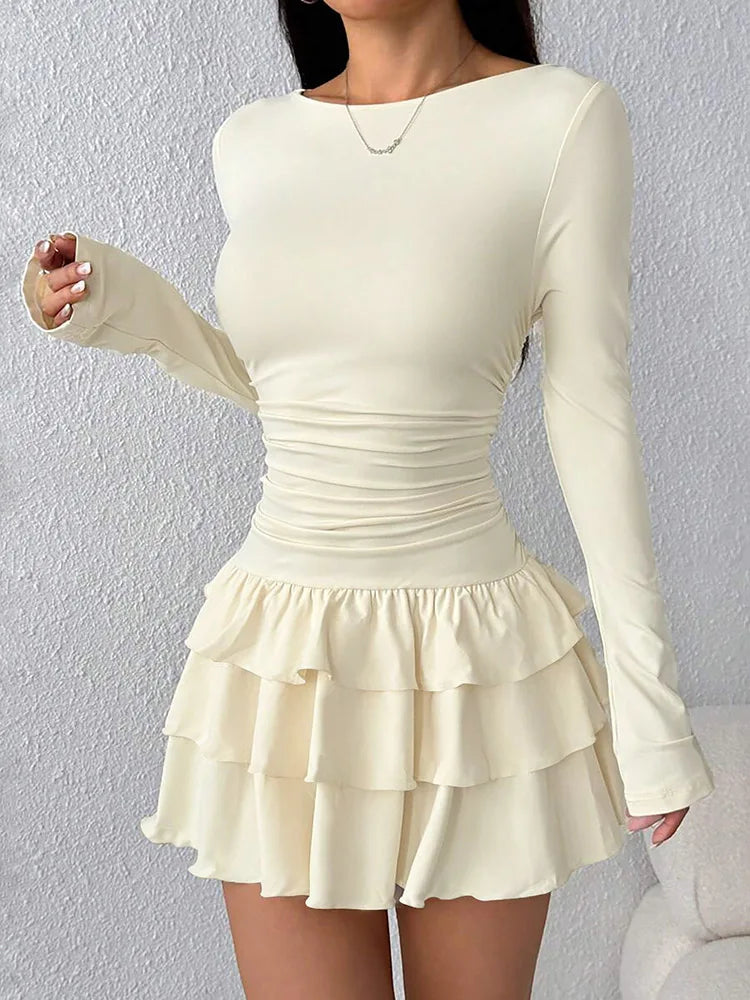 Elegant Cascading Ruffle Dress