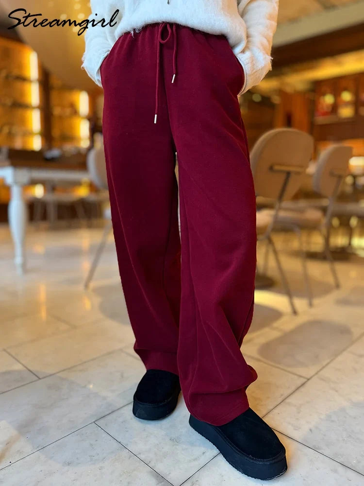 Comfy Burgundy Sport Pants