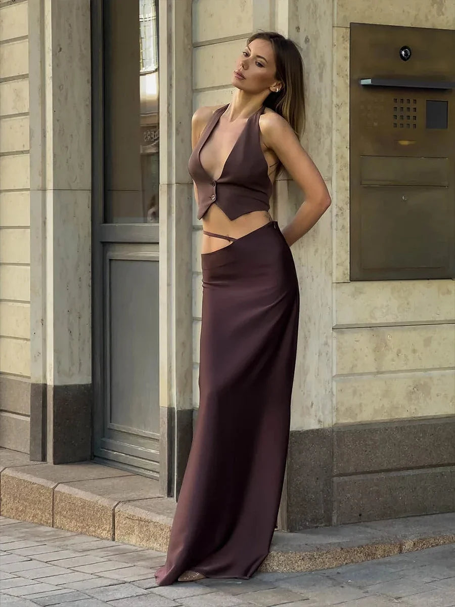 Chic Summer Backless Vest